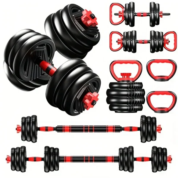 4-in-1 Adjustable Weight Dumbbell Set 22lb